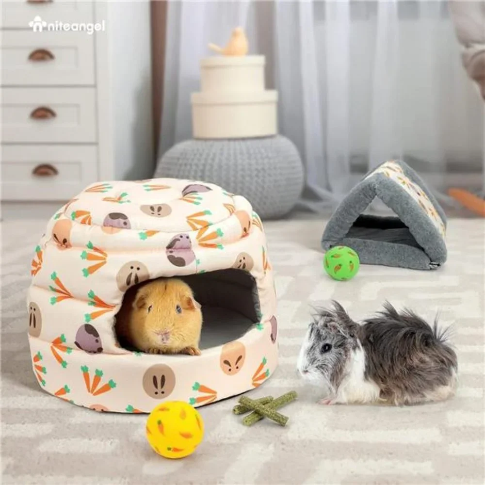 Bunny Bed Big Guinea Pig Cave House Hideout for Rabbit Ferret Chinchilla Degu